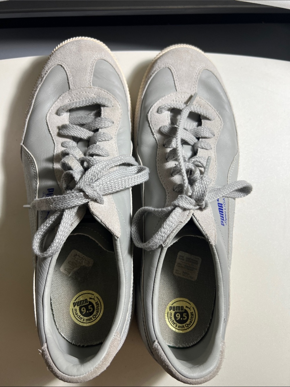 Men’s Gray Leather Puma Sneakers Sz 10.5